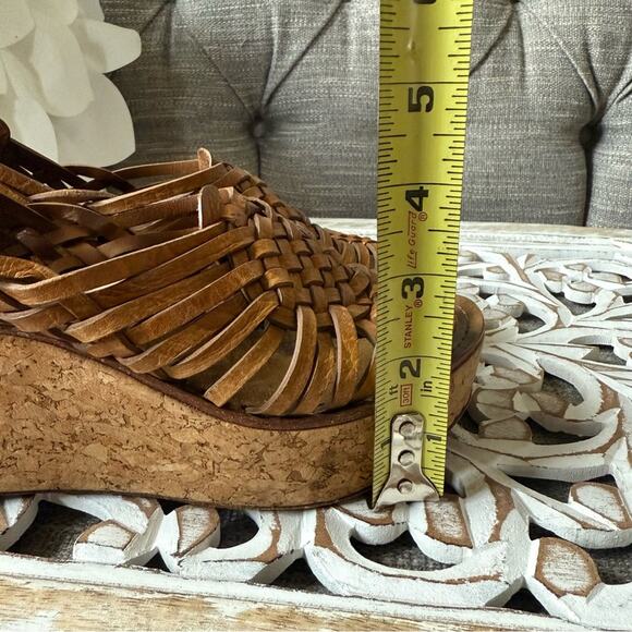 Tory Burch Leather Platform Wedge Heels Sandals Women’s 6 - Picture 11 of 12